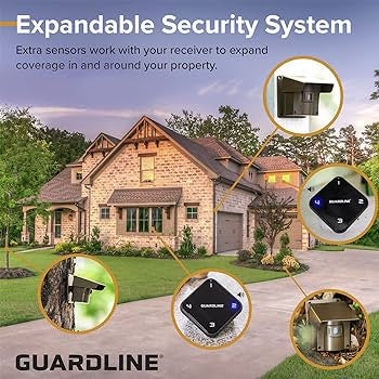 Guardline GL 2000 Wireless Driveway Alarm with Outdoor Motion Sensor