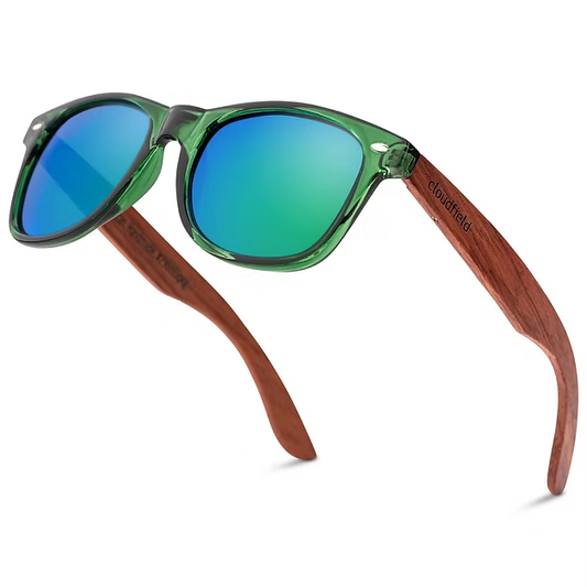 Cloudfield Unisex Polarized Wood Sunglasses