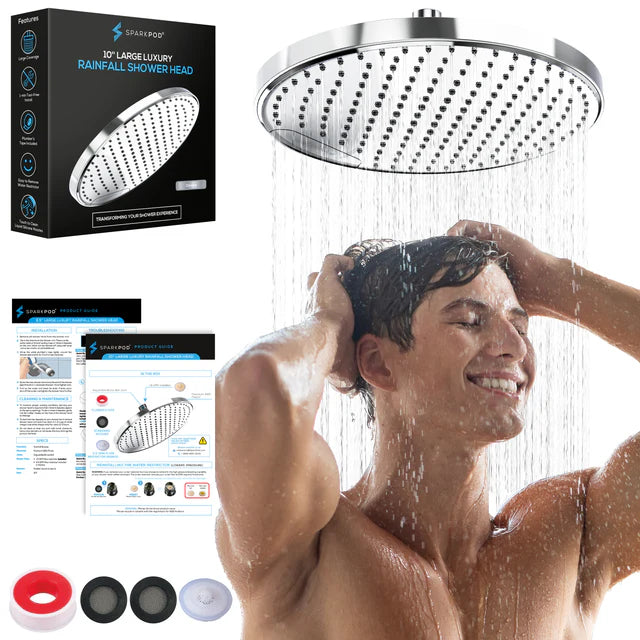 Sparkpod 10" Large Luxury Rainfall Shower Head